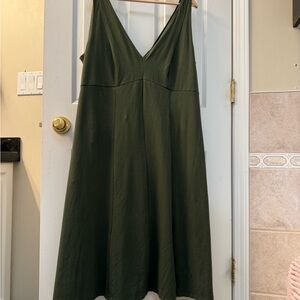Target Dark Green V-Neck Midi Dress